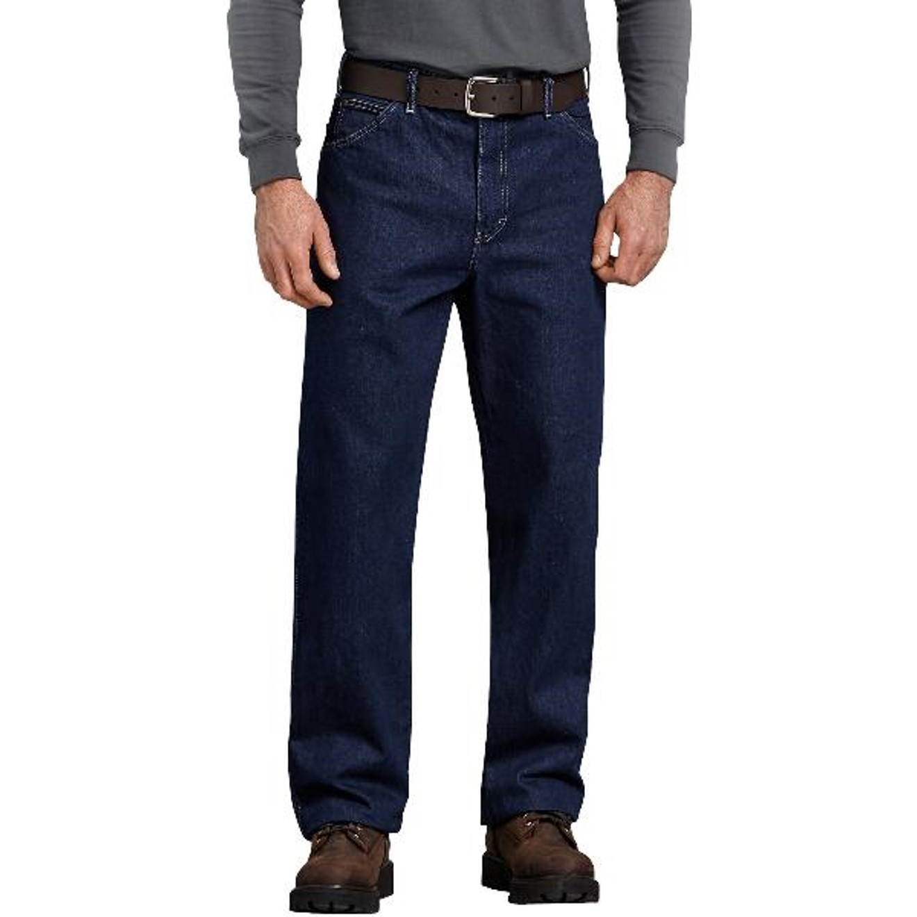 Dickies: Relaxed Straight Fit 5-Pocket Denim Jeans (Rinsed Indigo Blue)