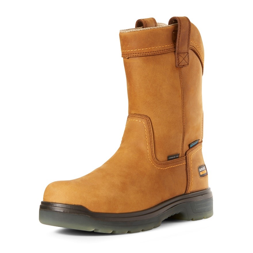 Ariat Work: Men's Turbo Pull-On Waterproof Carbon Toe Work Boot (Aged Bark)