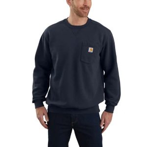 Carhartt: Loose Fit Midweight Crewneck Pocket Sweatshirt (New Navy)
