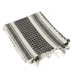 Condor Outdoor: 100% Cotton Shemagh (Black/White)
