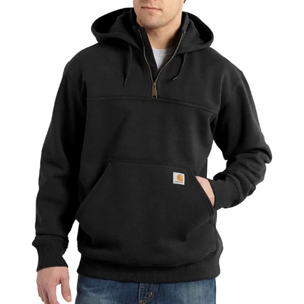 Carhartt: Rain Defender® Loose Fit Heavyweight Quarter-Zip Sweatshirt (Black)