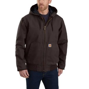 Carhartt: Loose Fit Washed Duck Insulated Active Jac (Dark Brown)