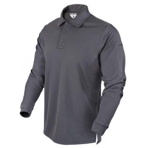 Condor Outdoor: Men's Performance Long Sleeve Polo (Graphite)