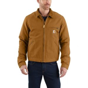 Carhartt: Relaxed Fit Duck Blanket-Lined Detroit Jacket (Carhartt Brown)