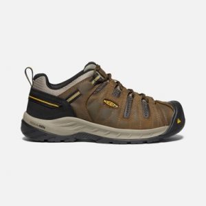 Keen Utility: Men's Flint II Soft Toe Shoe (Cascade Brown/Golden Rod)