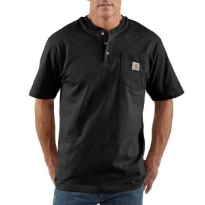Carhartt: Loose Fit Heavyweight Short-Sleeve Pocket Henley T-Shirt (Black)
