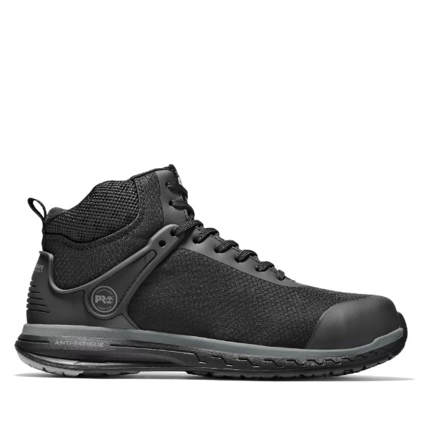 Timberland PRO: Men's Drivetrain SD35 Composite Toe Mid Boots (Black Ripstop Nylon)