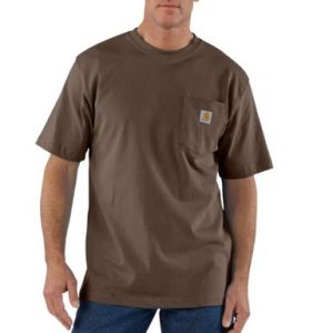 Carhartt: Loose Fit Heavyweight Short-Sleeve Pocket T-Shirt (Dark Brown)
