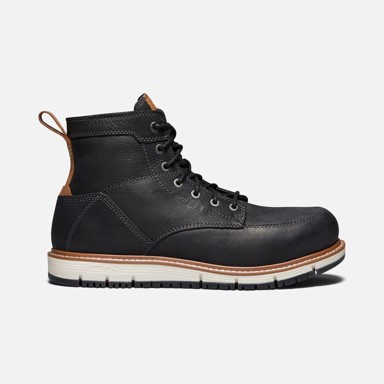 Keen Utility: Men's San Jose 6" Aluminum Toe Boot (Black/Caramel Cafe)