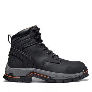 Timberland PRO: Men's Stockdale 6" Alloy Toe Work Boots (Black Raptek Microfiber)
