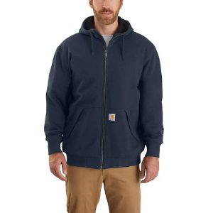 Carhartt: Rain Defender Loose Fit Midweight Thermal-Lined Full-Zip Sweatshirt (New Navy)