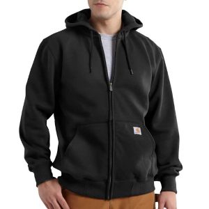 Carhartt: Rain Defender® Loose Fit Heavyweight Full-Zip Sweatshirt (Black)
