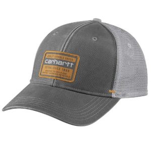 Carhartt: Canvas Mesh-Back Quality Graphic Cap (Charcoal)