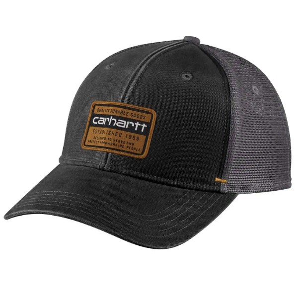 Carhartt: Canvas Mesh-Back Quality Graphic Cap (Black)