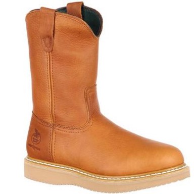 Georgia Boot: Wedge Work Wellington (Barracuda Gold)