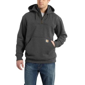 Carhartt: Rain Defender® Loose Fit Heavyweight Quarter-Zip Sweatshirt (Carbon Heather)