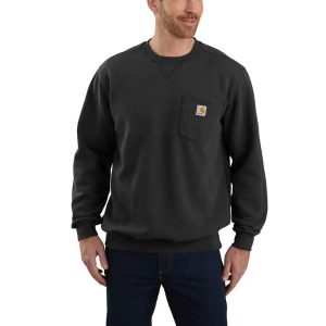 Carhartt: Loose Fit Midweight Crewneck Pocket Sweatshirt (Black)