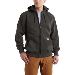 Carhartt: Rain Defender® Loose Fit Heavyweight Full-Zip Sweatshirt (Peat)