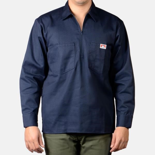 Ben Davis: Long Sleeve Solid 1/2 Zip (Navy)
