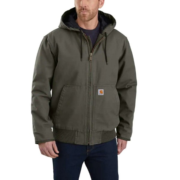 Carhartt: Loose Fit Washed Duck Insulated Active Jac (Moss)