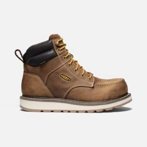Keen Utility: Men's Cincinnati 6" Waterproof Carbon Fiber Toe Boot (Belgian/Sandshell)