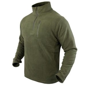 Condor Outdoor: Men's Quarter Zip Fleece Pullover (Olive Drab)