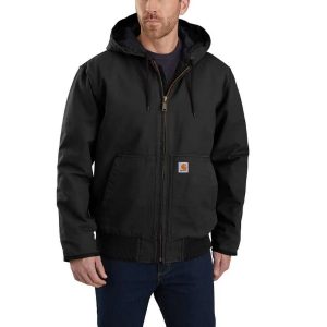 Carhartt: Loose Fit Washed Duck Insulated Active Jac (Black)