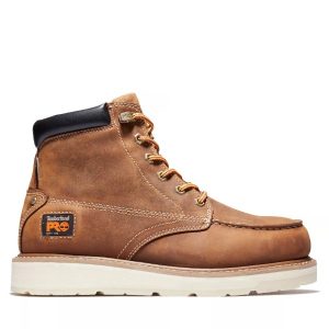Timberland PRO: Men's Gridworks 6" Waterproof Soft Toe Work Boots (Golden Brown Full-Grain)