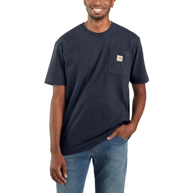 Carhartt: Loose Fit Heavyweight Short-Sleeve Pocket T-Shirt (Navy)