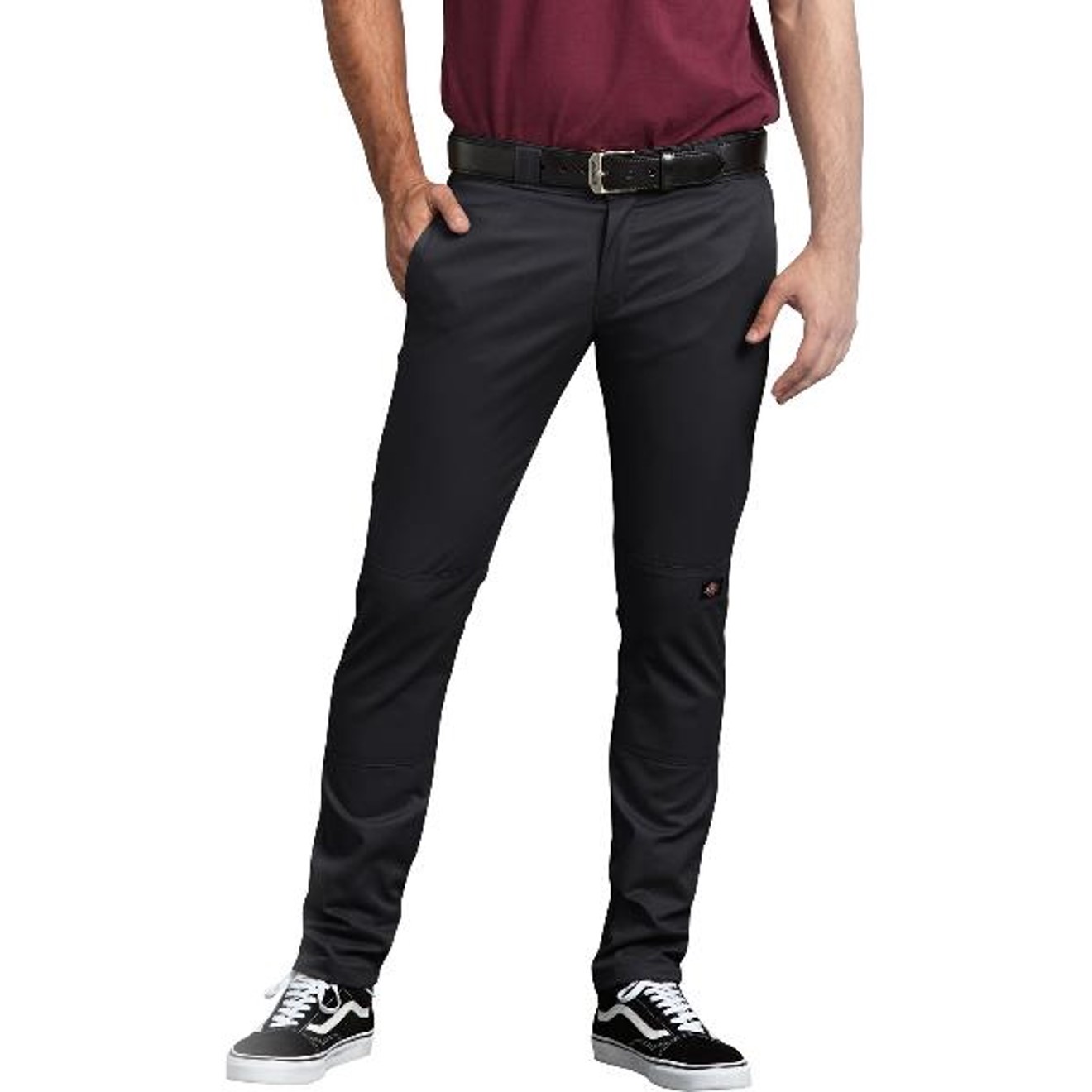Dickies: FLEX Skinny Straight Fit Double Knee Work Pants (Black)