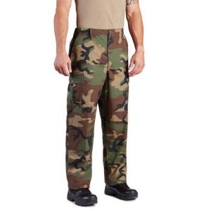 Propper: Men's 100% Cotton Ripstop BDU Trouser Button Fly (Woodland Camo)