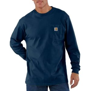 Carhartt: Loose Fit Heavyweight Long-Sleeve Pocket T-Shirt (Navy)