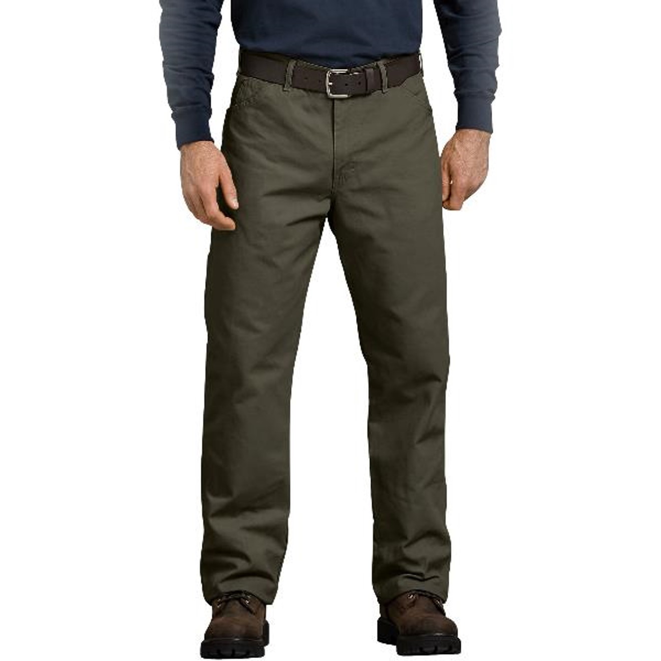 Dickies: Relaxed Fit Straight Leg Carpenter Duck Jeans (Moss Green)