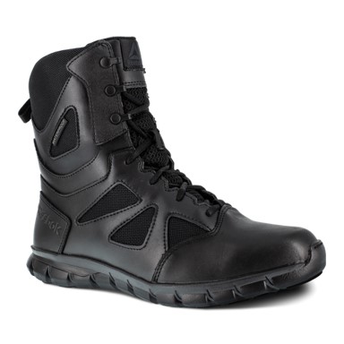 Reebok Work: Sublite Cushion Tactical Men's 8" Tactical Waterproof Boot with Side Zipper (Black)