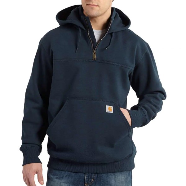 Carhartt: Rain Defender® Loose Fit Heavyweight Quarter-Zip Sweatshirt (New Navy)