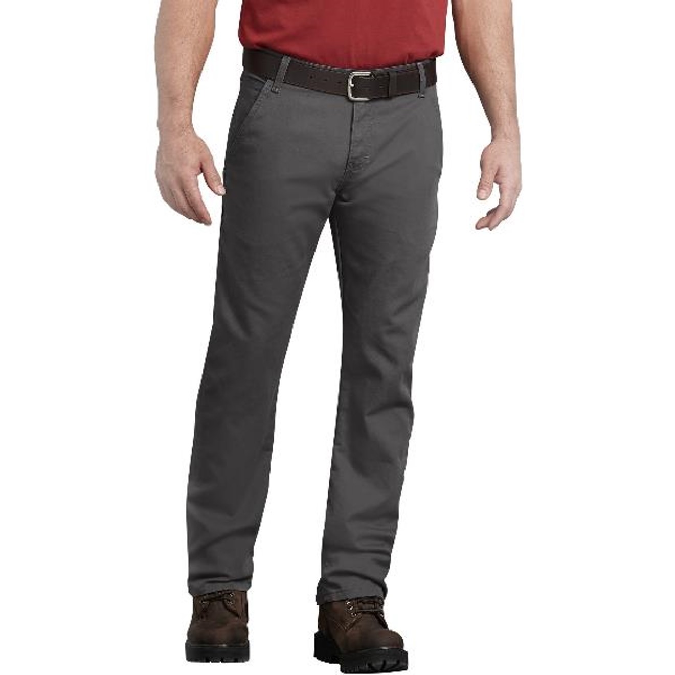 Dickies: FLEX Regular Fit Straight Leg Tough Max™ Duck Carpenter Pants (Stonewashed Gray)