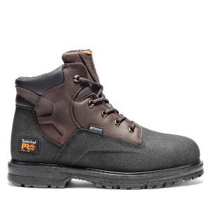 Timberland PRO: Men's PowerWelt 6" Waterproof Steel Toe Work Boots (Brown Oiled Full-Grain)