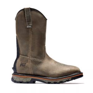 Timberland PRO: Men's True Grit Waterproof Soft Toe Pull-On Boots (Brown Full-Grain)