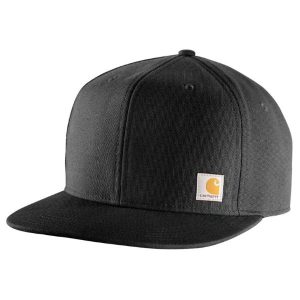 Carhartt: Firm Duck Flat Brim Cap (Black)