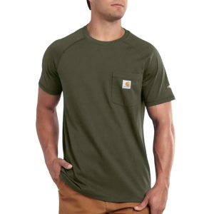Carhartt: Force Relaxed Fit Midweight Short-Sleeve Pocket T-Shirt (Moss)