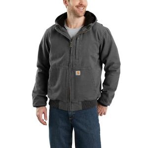 Carhartt: Full Swing® Loose Fit Washed Duck Fleece-Lined Active Jac (Gravel)
