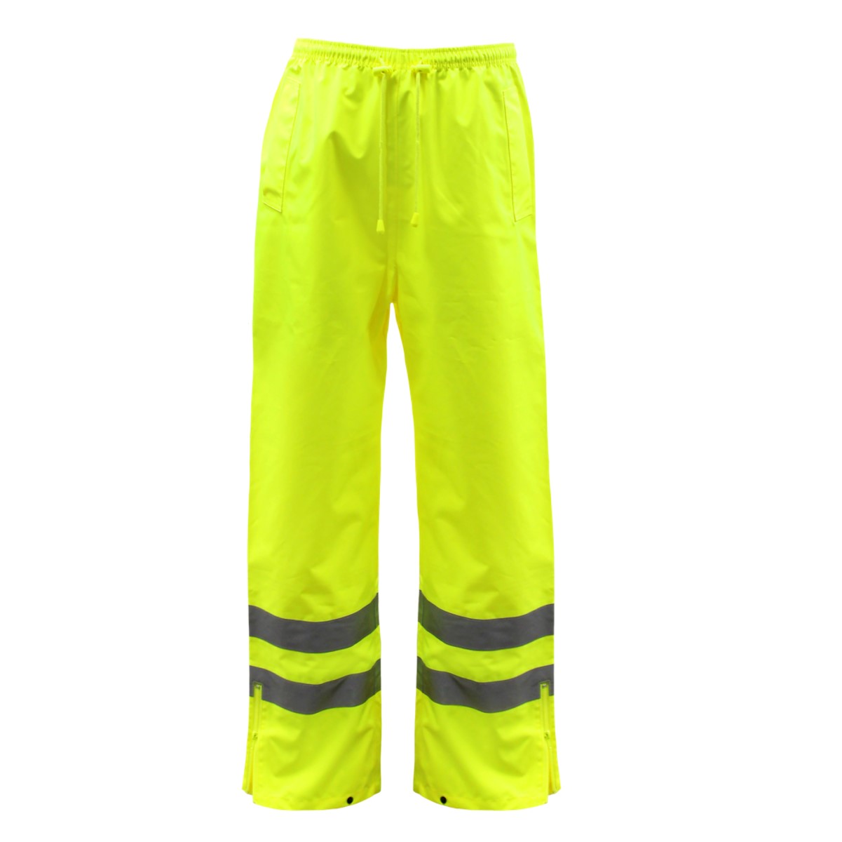 Boss: Waterproof High-Vis Unlined Poly Rain Pants (High Visibility Yellow)