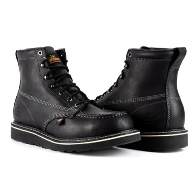 Thorogood: American Heritage Midnight Series 6″ Moc Toe MAXWear Wedge™ (Black)