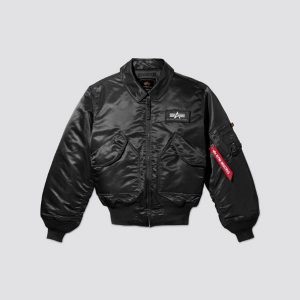 Alpha Industries: Men's Heritage CWU 45/P Bomber Jacket (Black)
