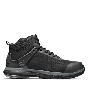 Timberland PRO: Men's Drivetrain SD35 Composite Toe Mid Boots (Black Ripstop Nylon)