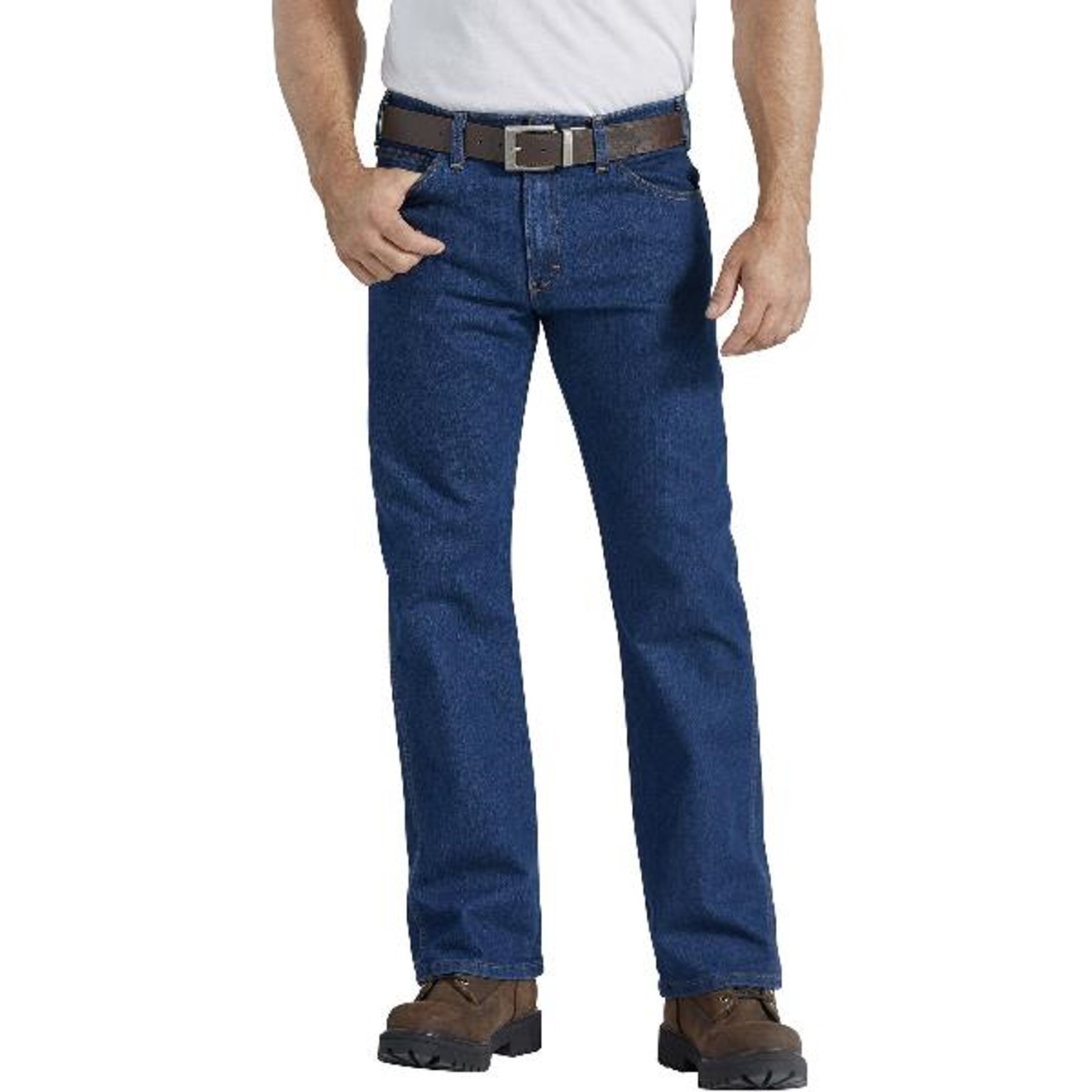 Dickies: FLEX Active Waist 5-Pocket Regular Fit Jeans (Rinsed Indigo Blue)