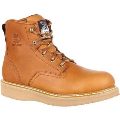Georgia Boot: Wedge Work Boot (Barracuda Gold)